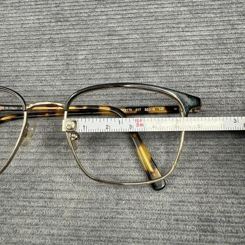 Salvatore Ferragamo SF2170 017 Browline Eyeglasses Gold Tortoise 52-18-145 Italy